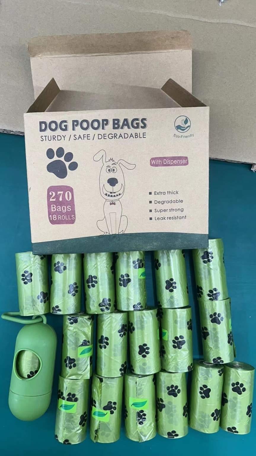 270 Bolsas Biodegradable Para Popo Perro Con Dispensador